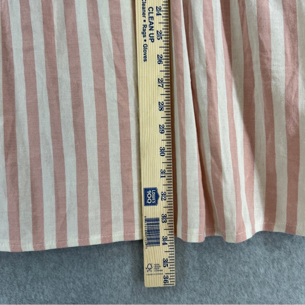 NWT Boohoo Womens Pink & Cream Linen Look Dress Made In Italy Size 12 New w tags - Picture 6 of 9